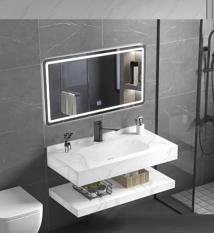 Mẫu Bàn Đá Lavabo 2 Tầng Bền Đẹp
